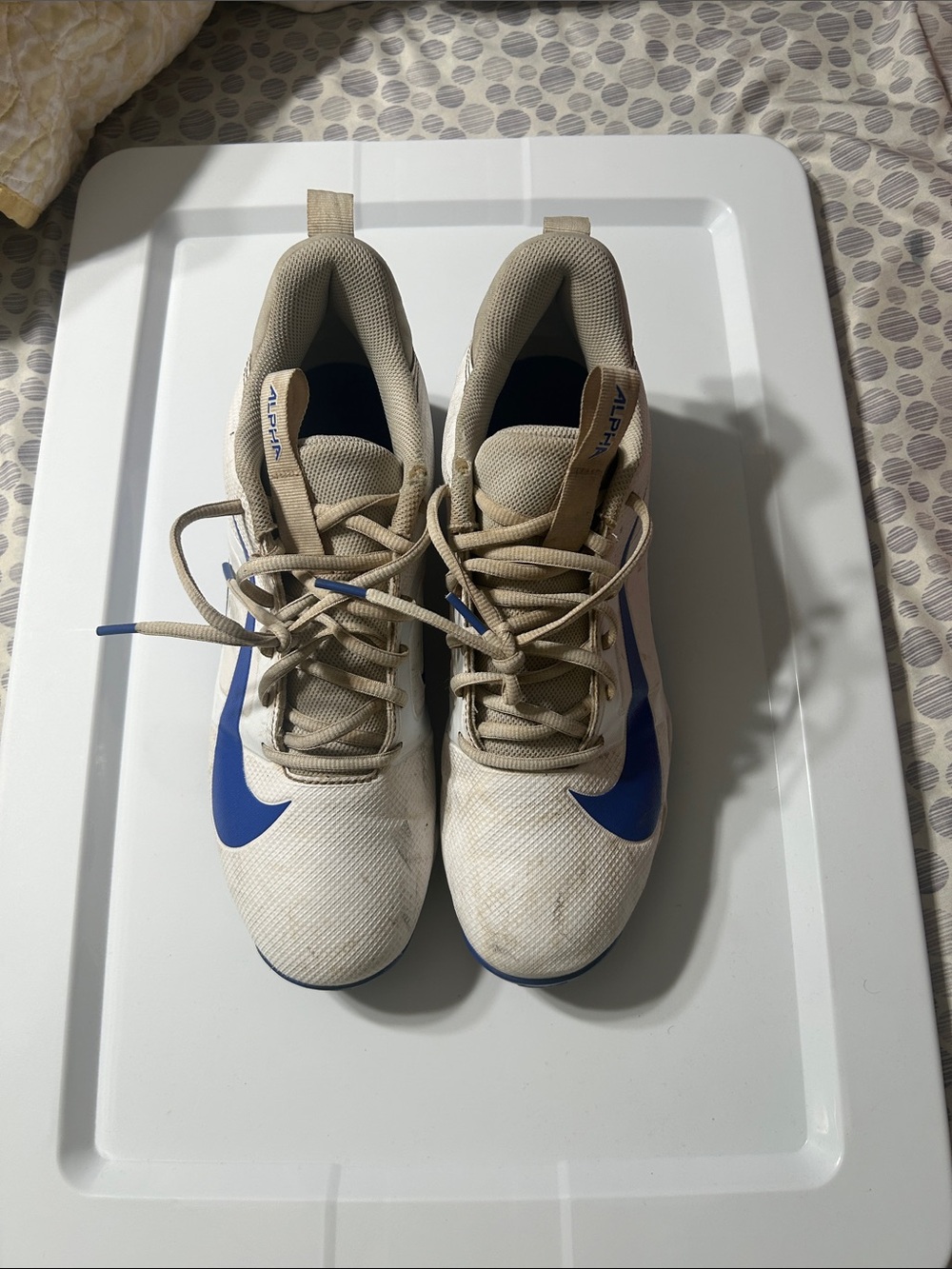 Nike Kids White and Blue Trainer Sneakers